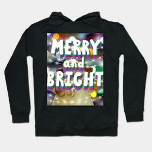 Merry And Bright Photograpic Festive Print Hoodie